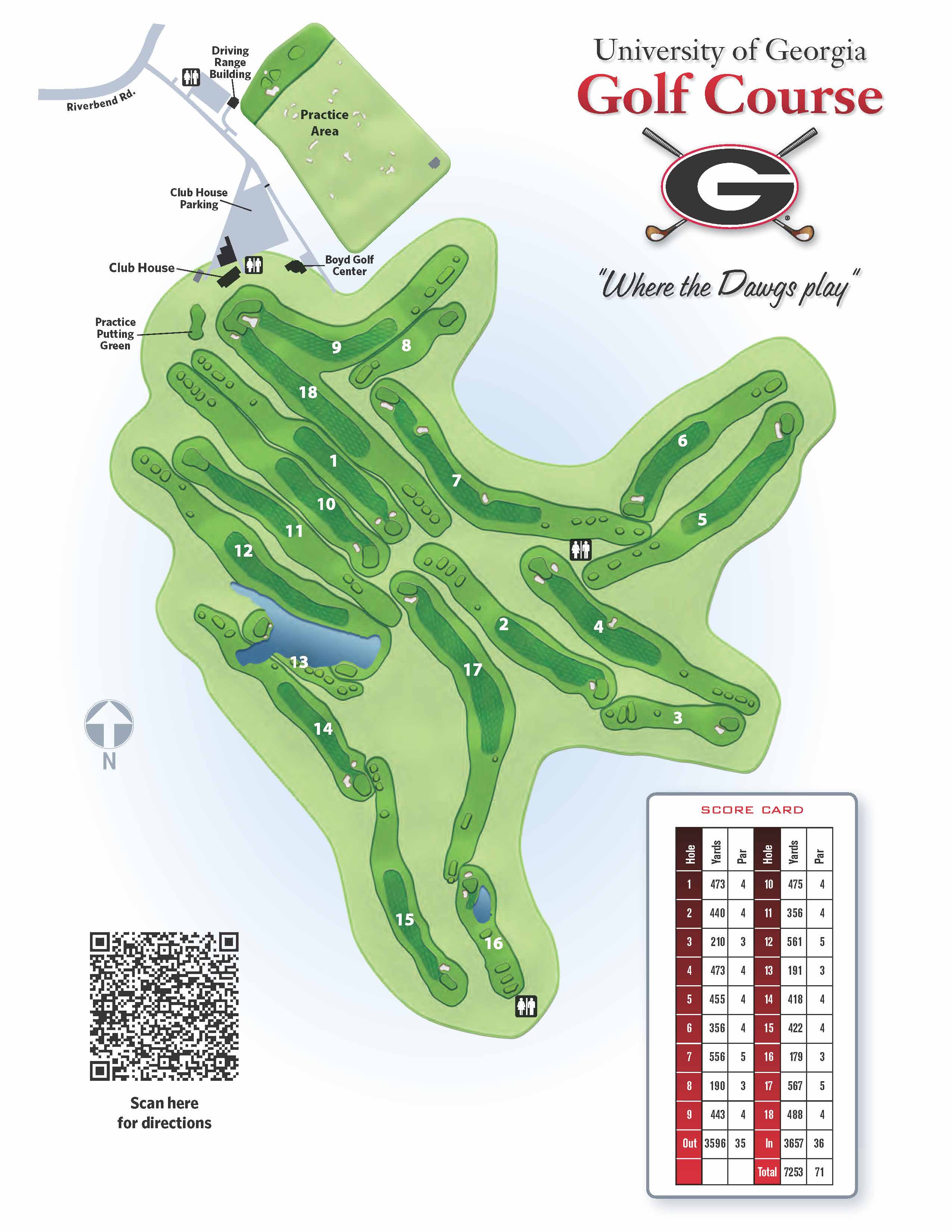 Map of the UGA Golf Course